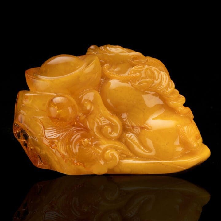 Hand-Carved Baltic Amber Dragon // 245 Grams - Image 5