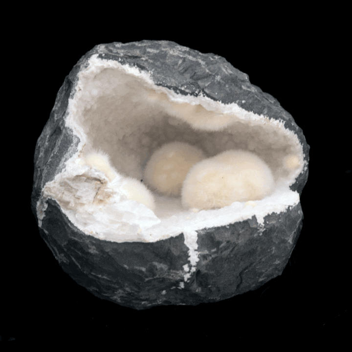 Okenite in Gyrolite Geode // 4.89 Lb.