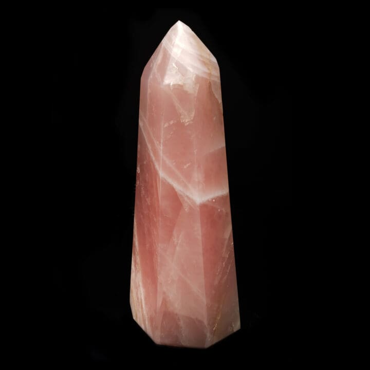 Hand-Carved Rose Quartz Tower From Brazil // 41 Lb.