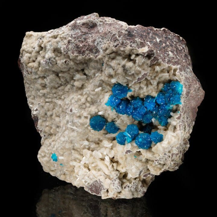 Cavansite on Stilbite from India
