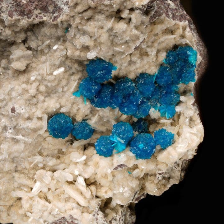 Cavansite on Stilbite from India - Image 3