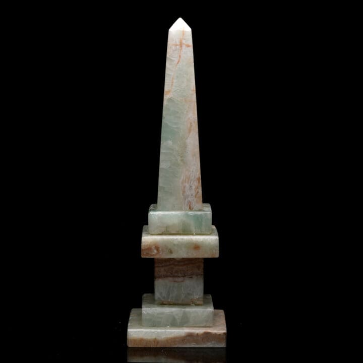 Blue Aragonite Obelisk // 13-1/2" Tall