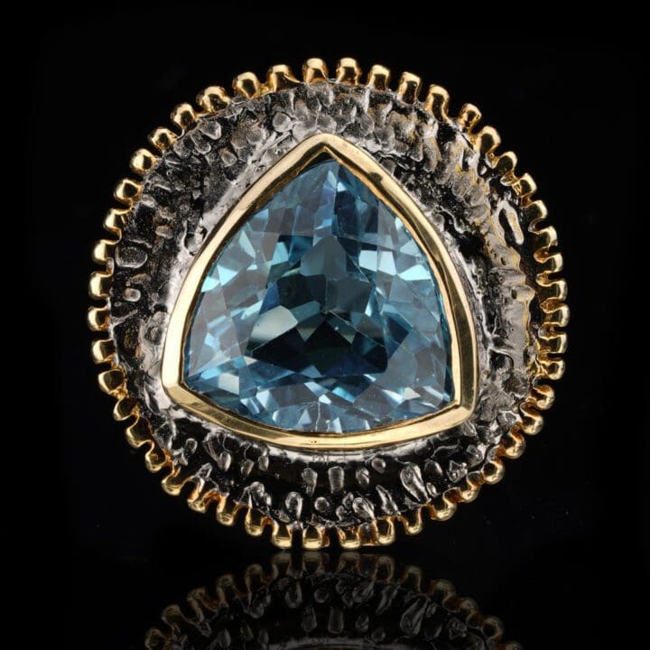 Blue Topaz Spoke Ring - Image 4