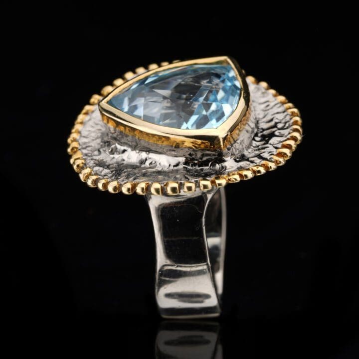Blue Topaz Spoke Ring - Image 3