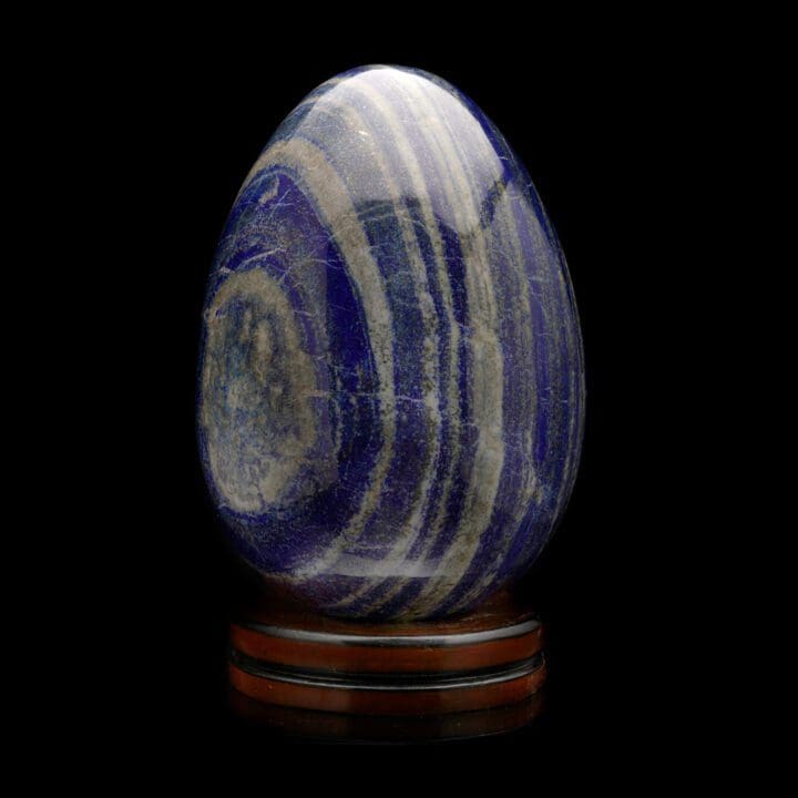 Lapis Lazuli Egg on Carved Wooden Base // 47 Lb. - Image 5