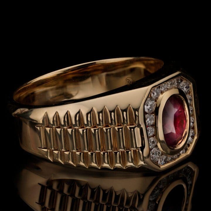 Men's Ruby and Diamond Ring - Image 2