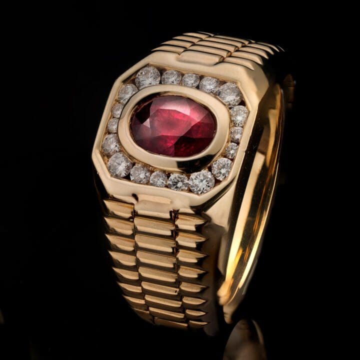 Men's Ruby and Diamond Ring - Image 3