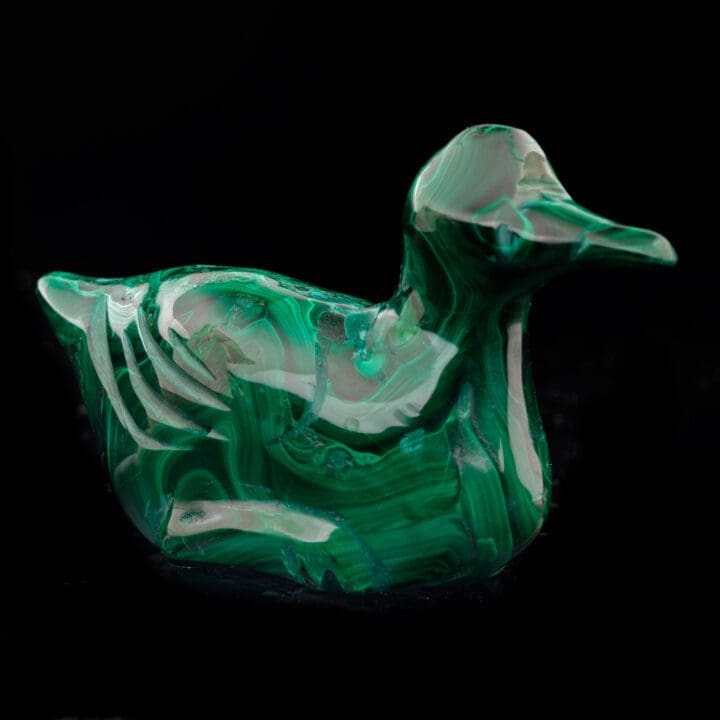 Hand-Carved Malachite Duck // 110 Grams - Image 2