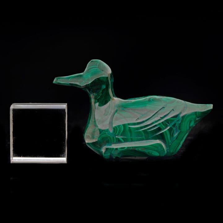 Hand-Carved Malachite Duck // 110 Grams - Image 3