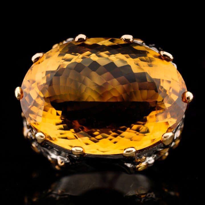 Citrine and Sapphire Ring - Image 4