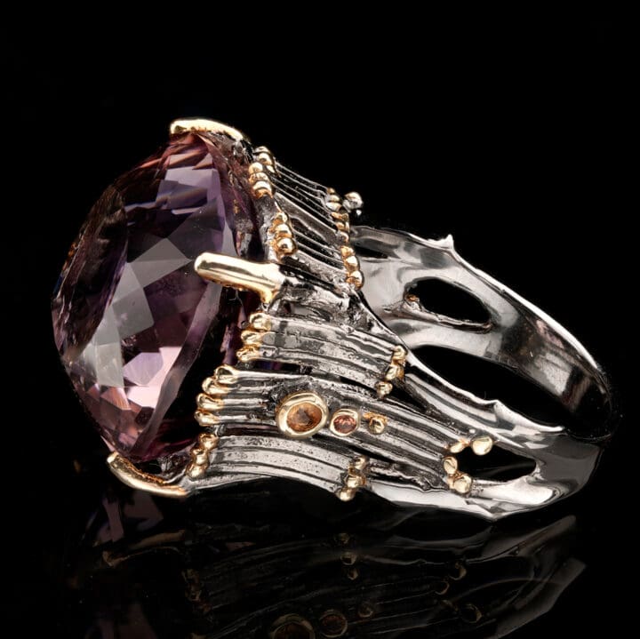 Amethyst and Sapphire Ring - Image 2