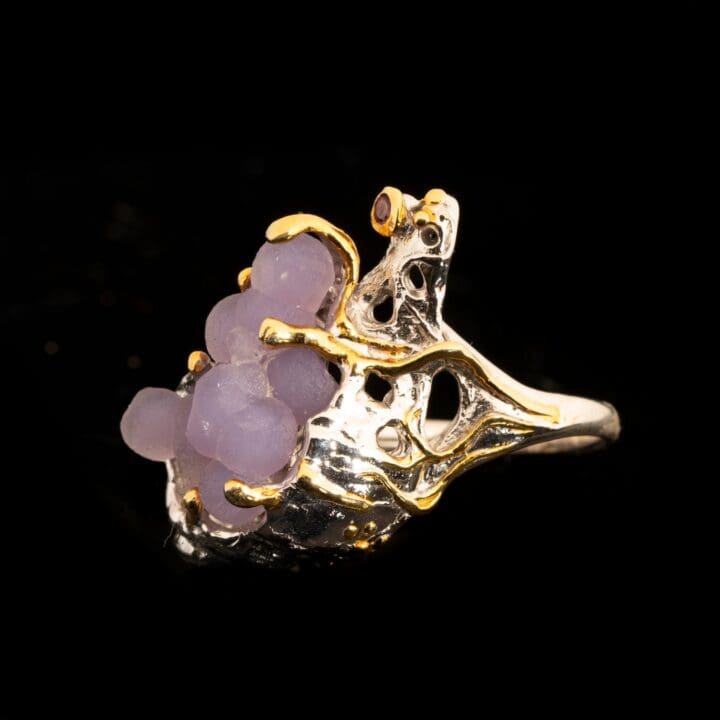 Grape Agate and Rhodolite Garnet Ring // Size 7.5 - Image 2