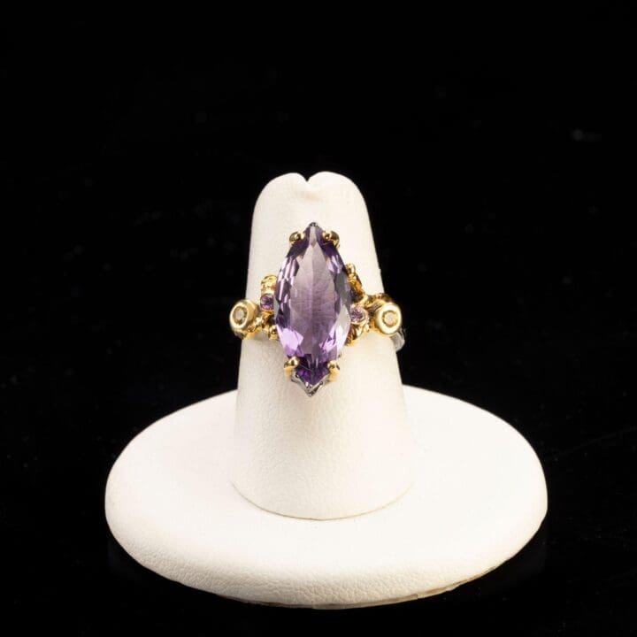 Amethyst and Sapphire Ring