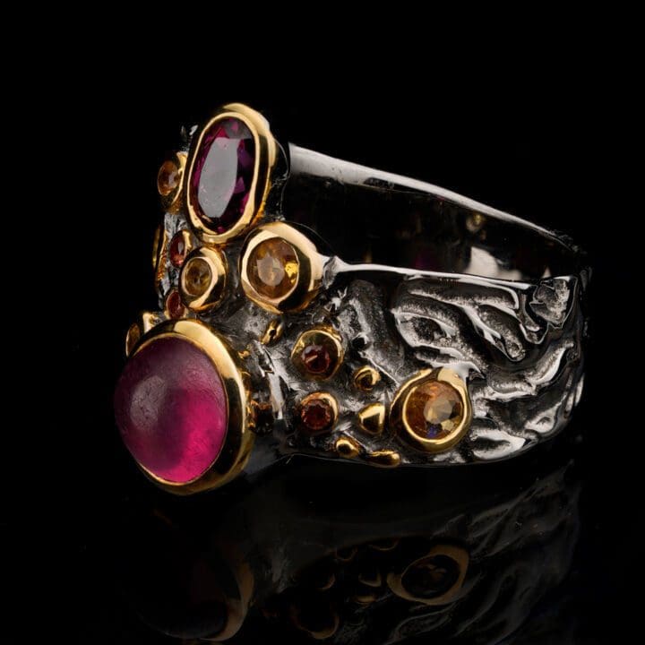 Ruby, Rhodolite, and Sapphire Ring - Image 2