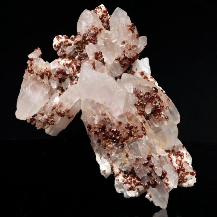 Almandine Garnets on Microcline and Quartz