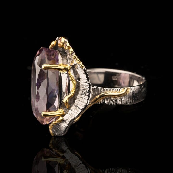 Amethyst and Yellow Sapphire Ring // Size 8 - Image 2