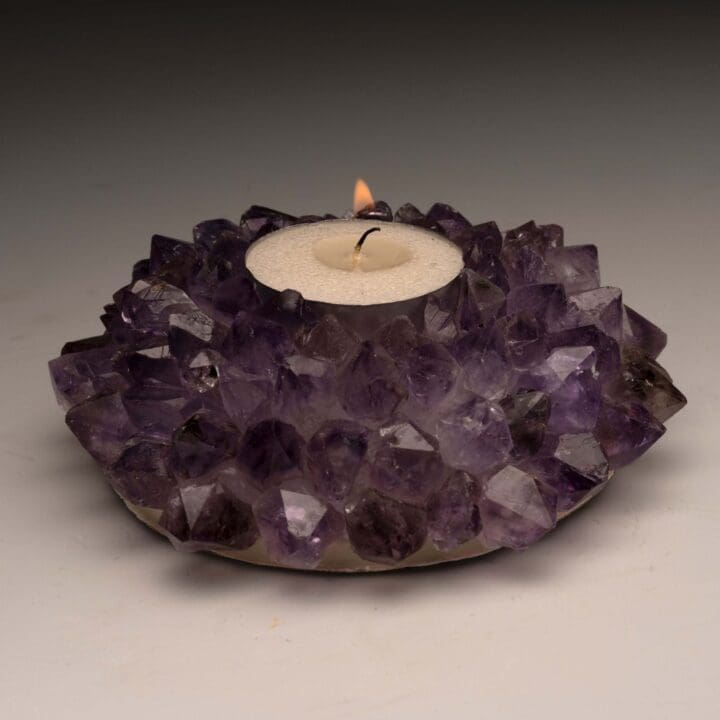 Amethyst Candle Holder