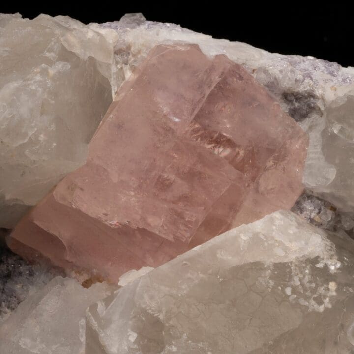 Morganite With Smoky Quartz on Albite - Image 4