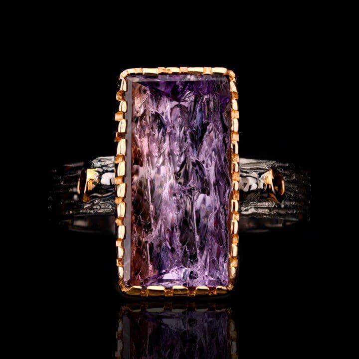 Amethyst and Pink Sapphire Ring - Image 2