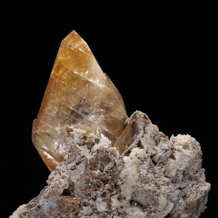 Golden Calcite on Matrix - Elmwood, Tennessee - Image 3