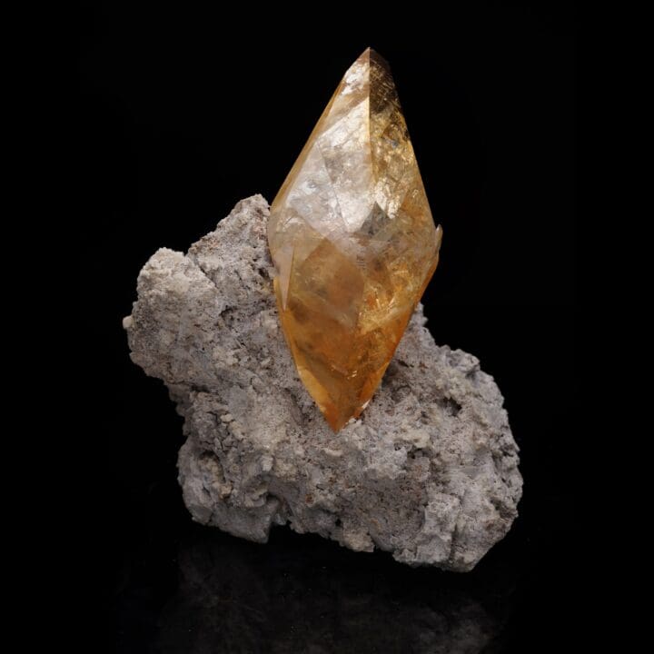 Golden Calcite on Matrix - Elmwood, Tennessee