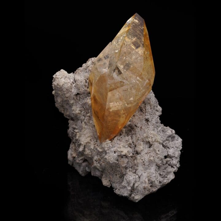 Golden Calcite on Matrix - Elmwood, Tennessee - Image 2