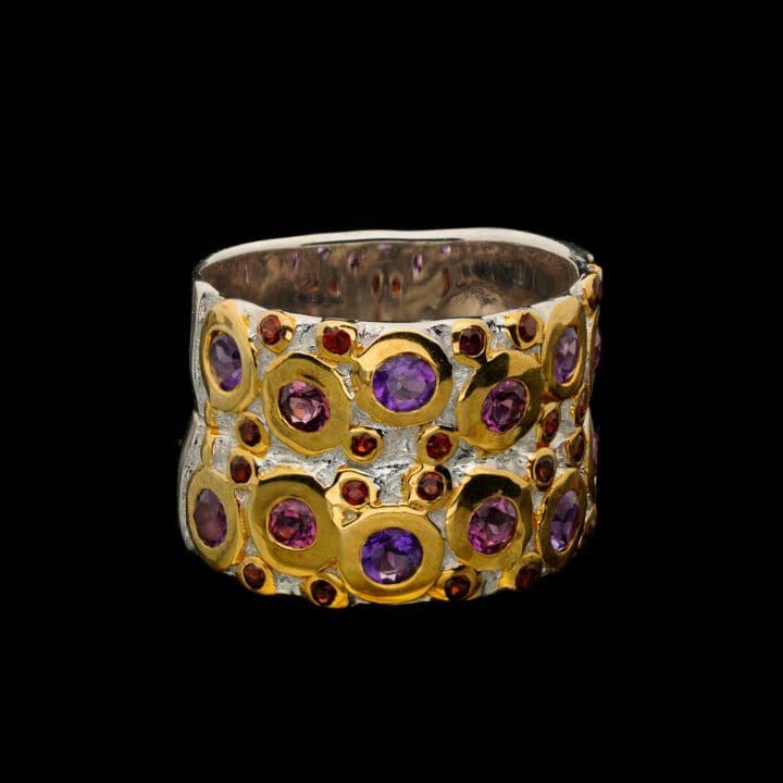 Amethyst Rhodolite Garnet Ring - Image 2