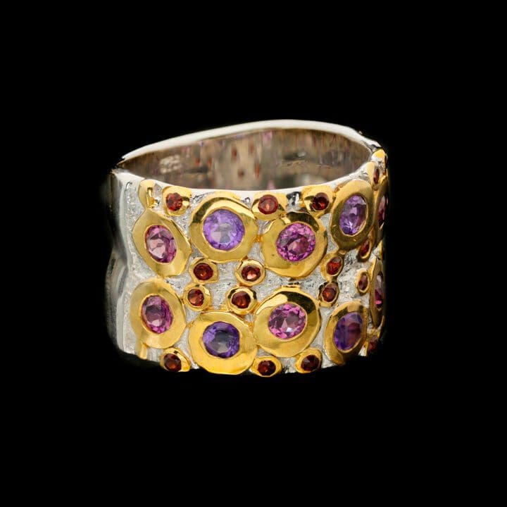 Amethyst Rhodolite Garnet Ring - Image 3