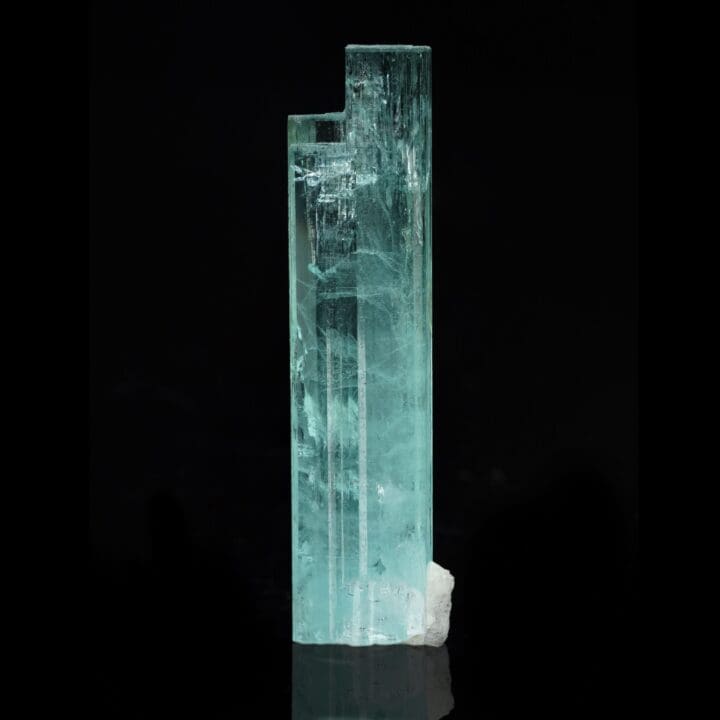 Cylindrical Aquamarine with Feldspar