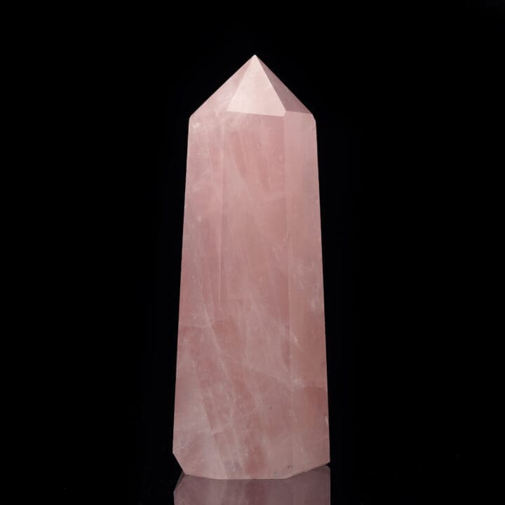 Sleek Rose Quartz Obelisk from Brazil