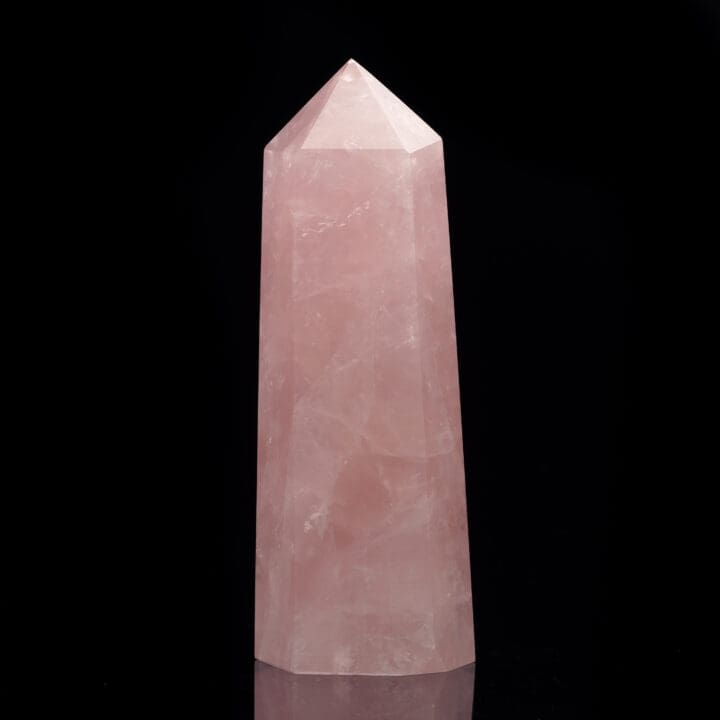 Sleek Rose Quartz Obelisk from Brazil - Image 3