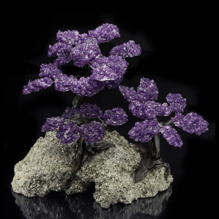 Amethyst Tree on Pyrite Matrix