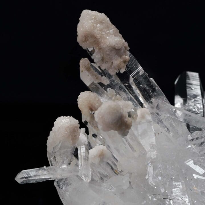 Clear Quartz Cluster with Chalcedony Formations - 95g - Image 4