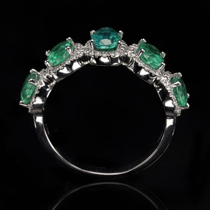 Emerald and Diamond Ring - Size 6 - Image 3