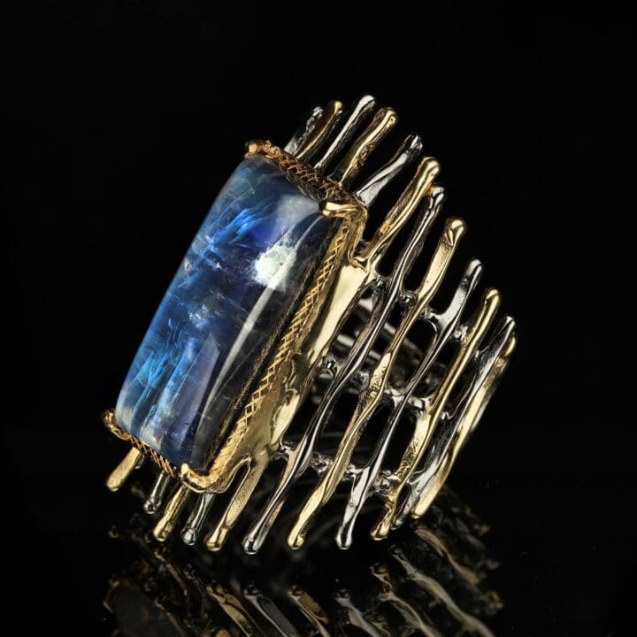 Spectrolite and Silver Ring - 16g - Image 3