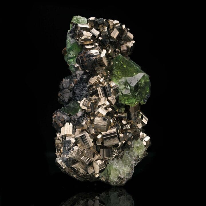 Pyrite with Green Fluorite - 296g - Image 2