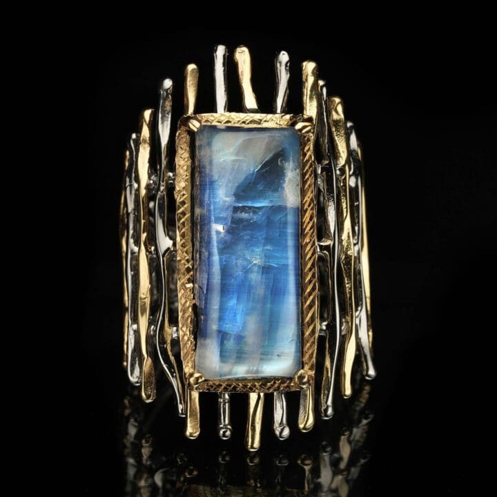 Spectrolite and Silver Ring - 16g
