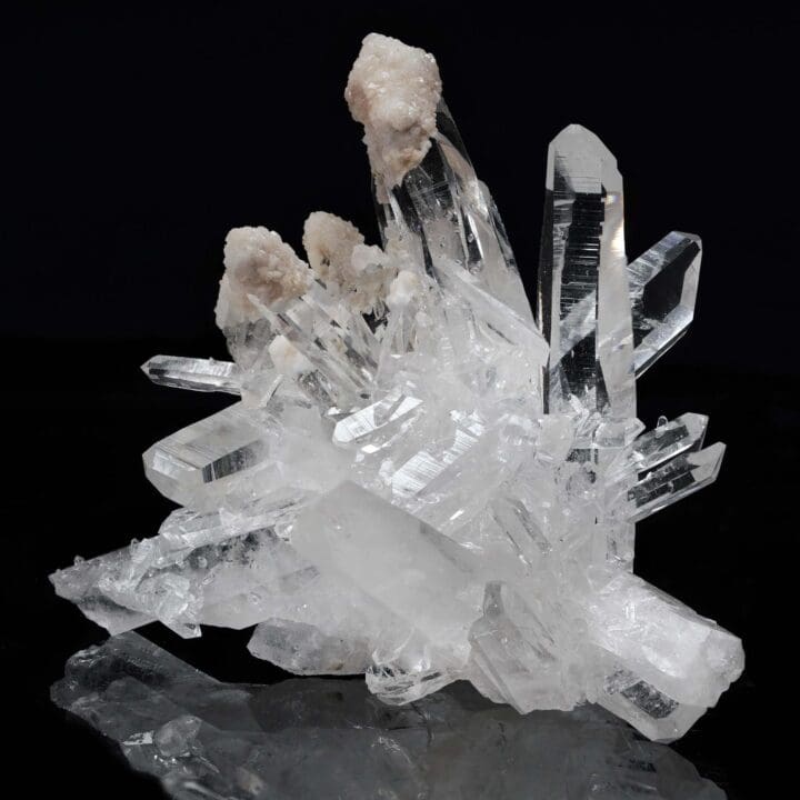 Clear Quartz Cluster with Chalcedony Formations - 95g - Image 2