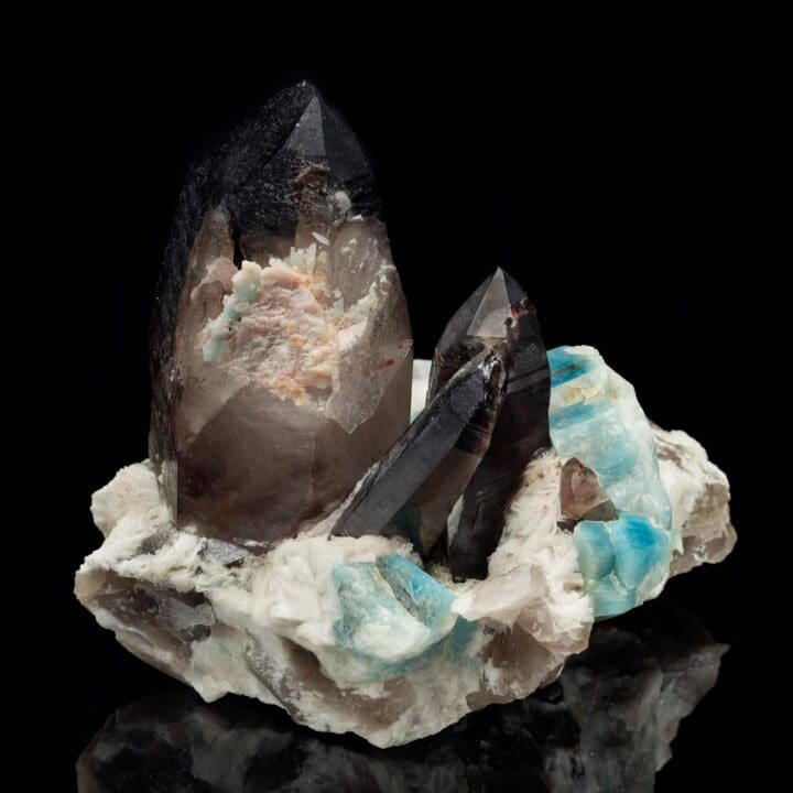 Smoky Quartz with Amazonite and Albite 1.12kg - Image 4