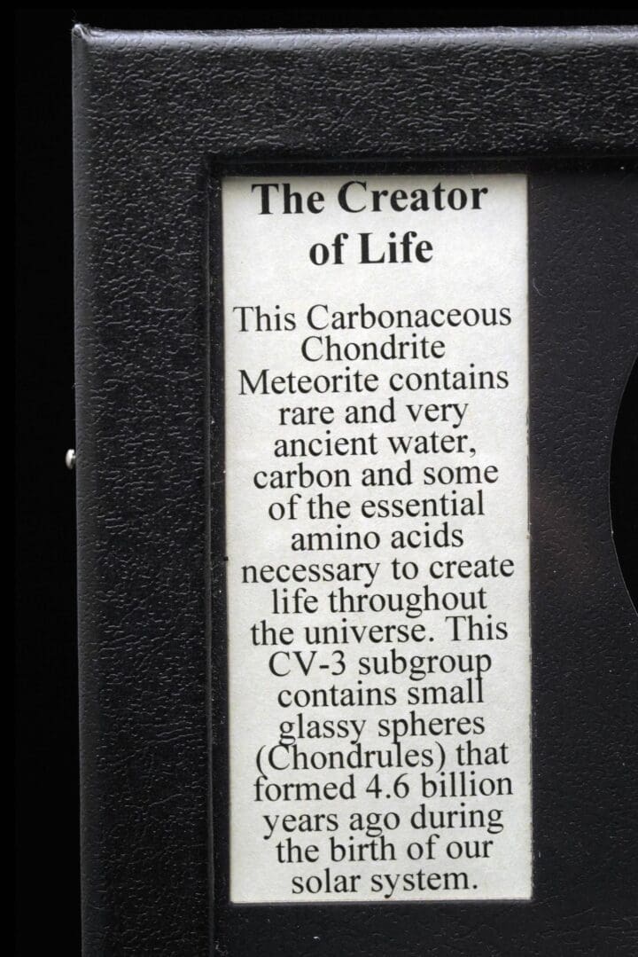 The Creator of Life Meteorite in Collector's Box - Image 4