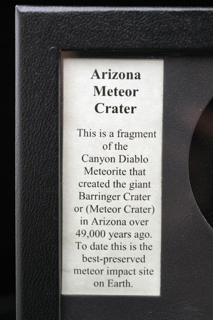 Canyon Diablo Meteorite in Collector's Box - Image 4