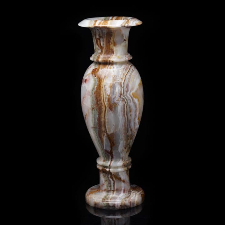 Multicolor Onyx Vase Pair 1