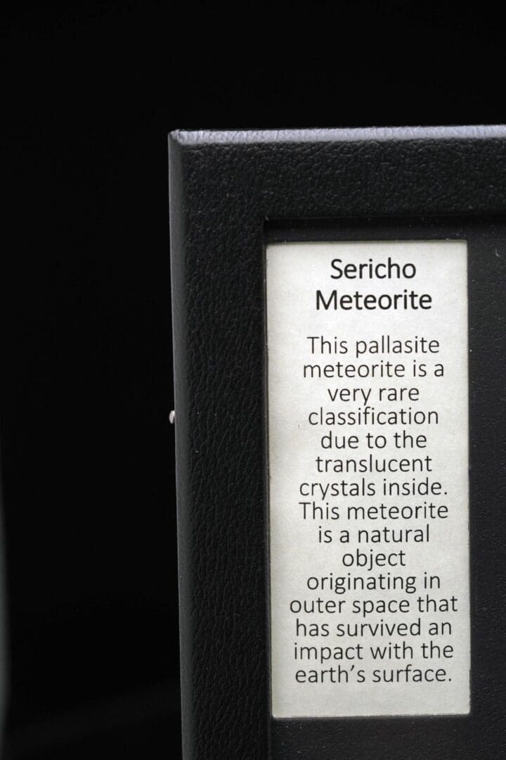 Sericho (Pallasite) Meteorite in Collector's Box - Image 5
