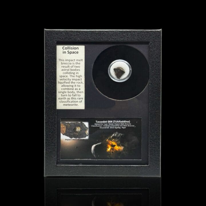 Collision in Space Meteorite in Collector's Box