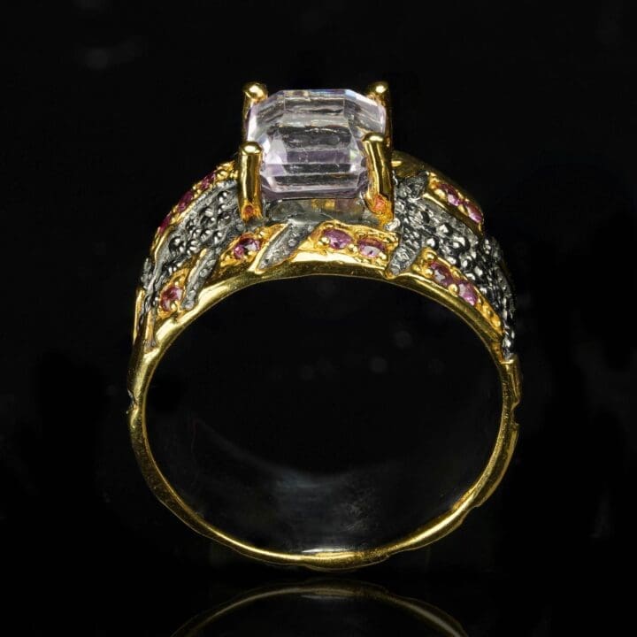 Kunzite and Rhodolite Ring - Image 2