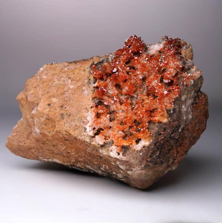 Vanadinite on Barite From Morocco – 3.24 Lb. - Image 2