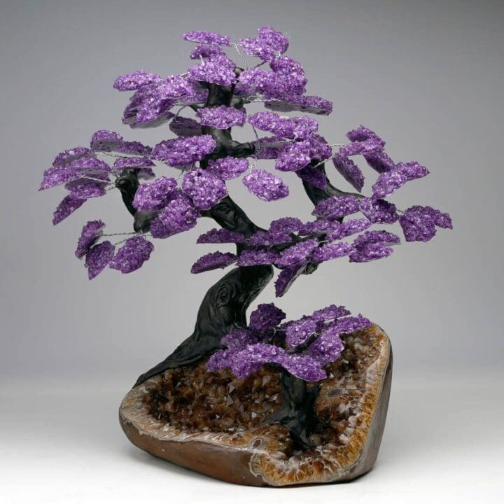 Large Amethyst Gem Tree With Citrine Cluster Base // 20.2 Lb. - Image 2