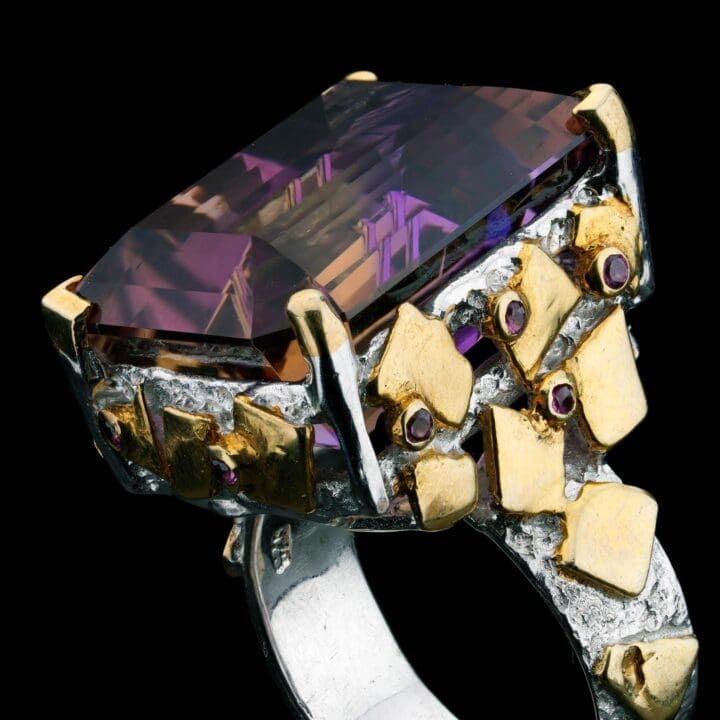 Ametrine and Rhodolite Cocktail Ring // Size 8 - Image 5