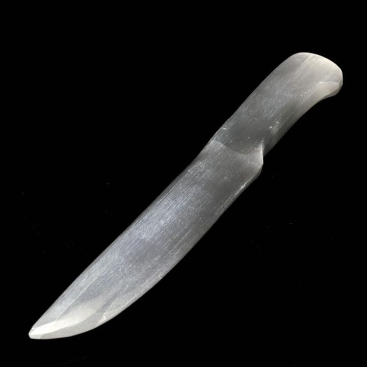 Hand-Carved Decorative Selenite Blade // Polished Satin Spar from Morocco - Image 5