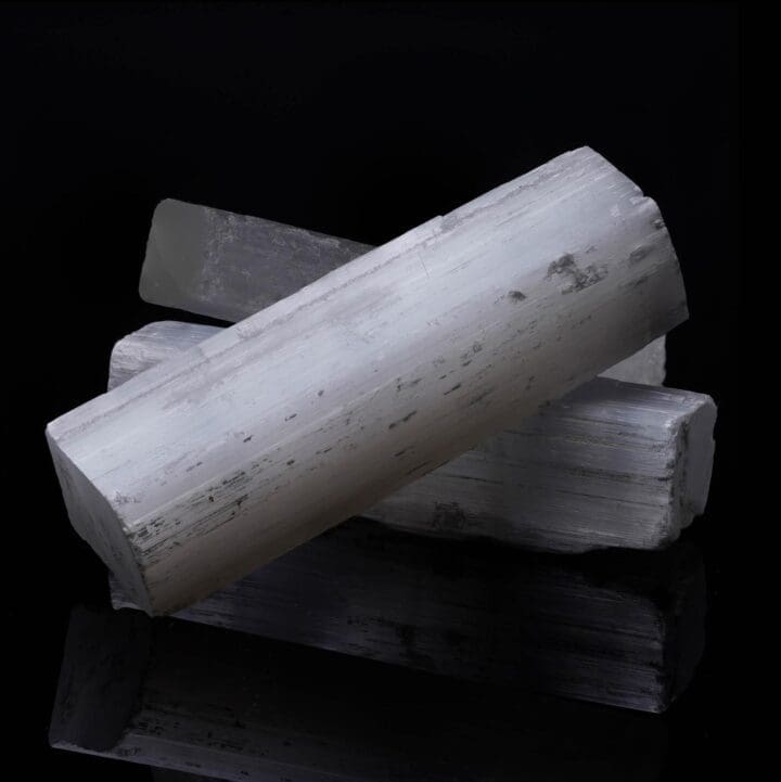 Selenite Crystal Wand // Natural Satin Spar Rod // Morocco